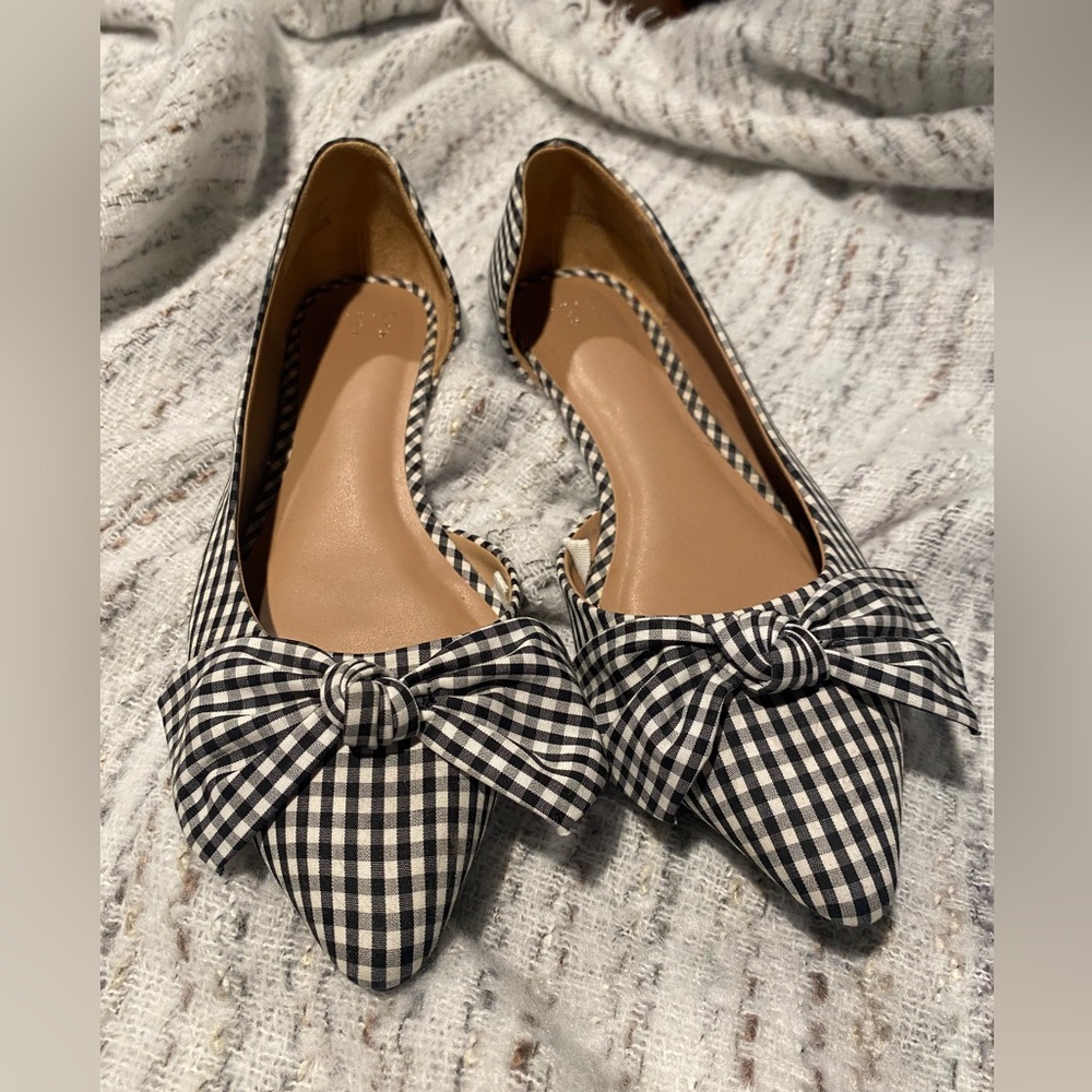 A New Day Gingham Flats, size 10